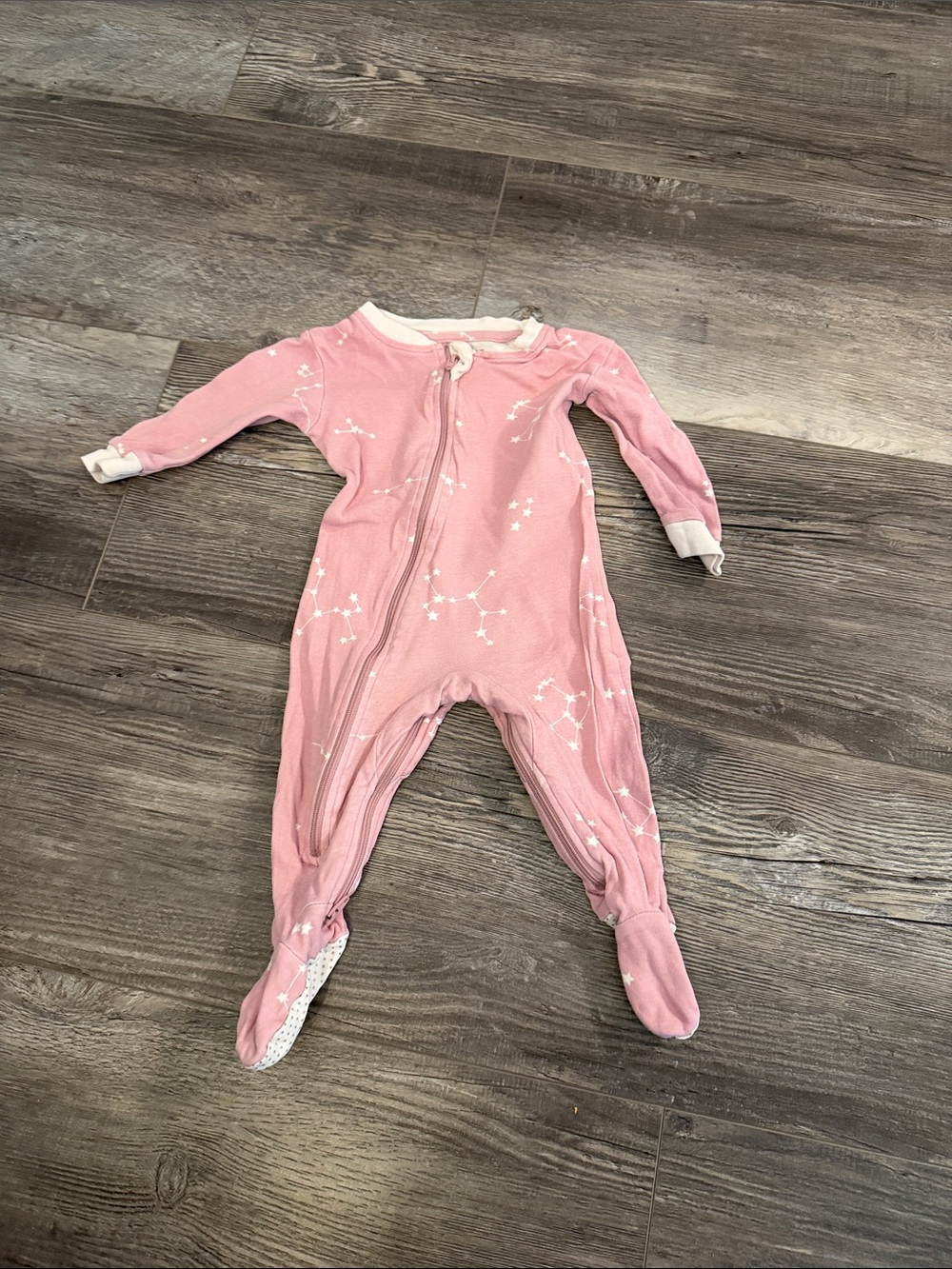 Zippy Jamz Pink Star Constellation Footed One-Piece for Kids